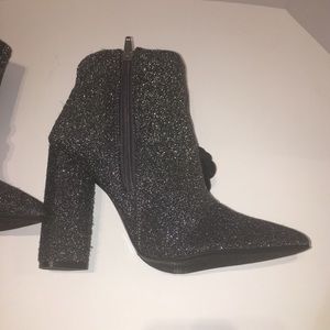 Black and Grey Sparkly Heels